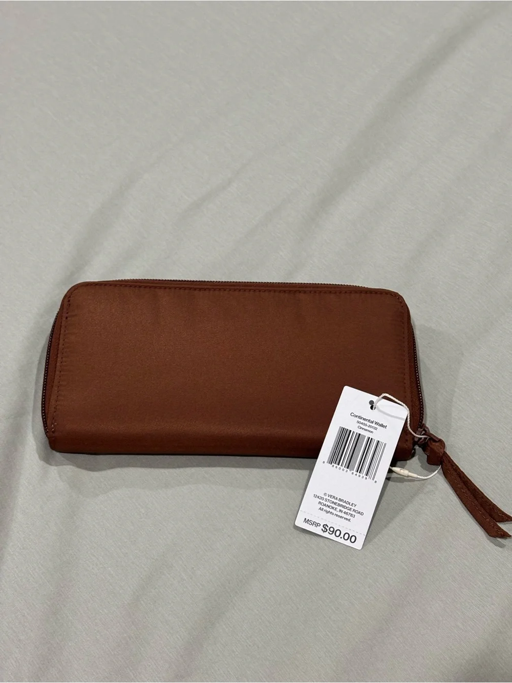 Vera Bradley Cinnamon Zip Continental Wallet